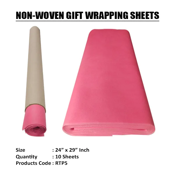 DARK PINK NON-WOVEN TISSUE ROLLS  (10 Sheets) 24"x29" Inch