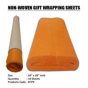 ORANGE NON-WOVEN TISSUE ROLLS  (10 Sheets) 24"x29" Inch