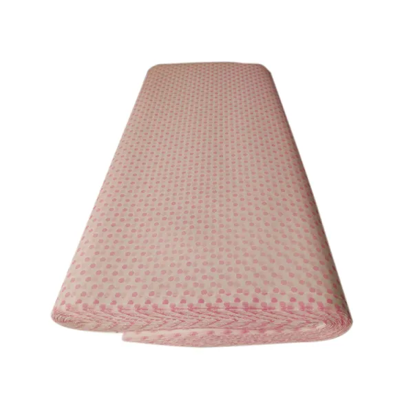 PINK POLKA DOT ON WHITE NON-WOVEN PACKET (100 Sheets) 24" x 29" inch