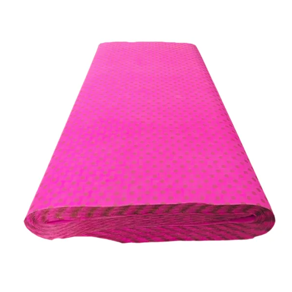MAROON POLKA DOT ON FUCHSIA NON-WOVEN PACKETS (100 Sheets) 24" x 29" inch