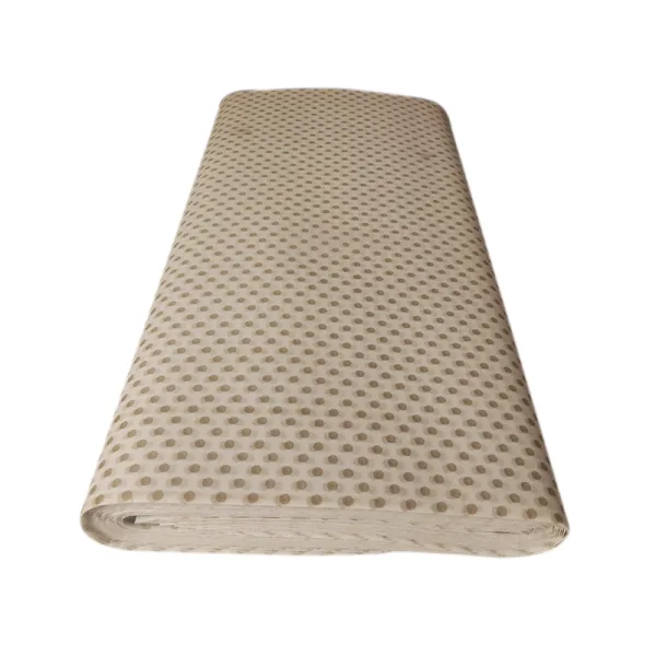 GOLDEN POLKA DOT ON WHITE  NON-WOVEN PACKET (100 Sheets) 24" x 29" inch