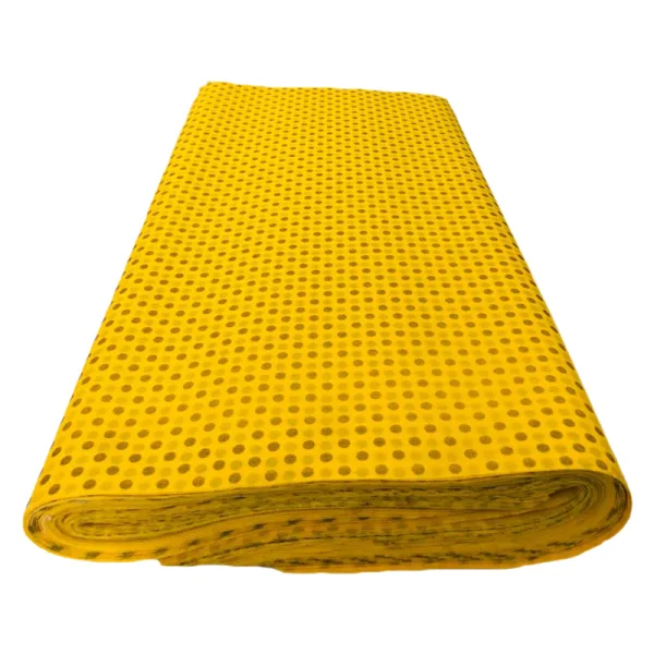 GOLDEN POLKA DOT ON YELLOW NON-WOVEN PACKET (100 Sheets) 24" x 29" inch
