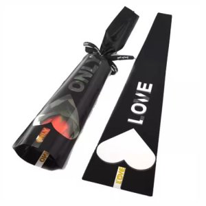 S1D Love Transparent Heart "Single Rose Packing"