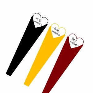 S9 Heart cut Best wishes "Single Rose Packing"