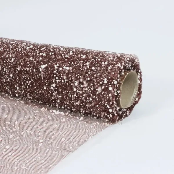 BURGUNDY SNOW FABRIC (1 Roll) 19"x 4 Yards