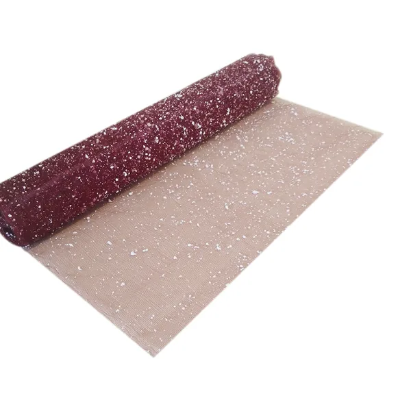 BURGUNDY SNOW FABRIC (1 Roll) 19"x 4 Yards