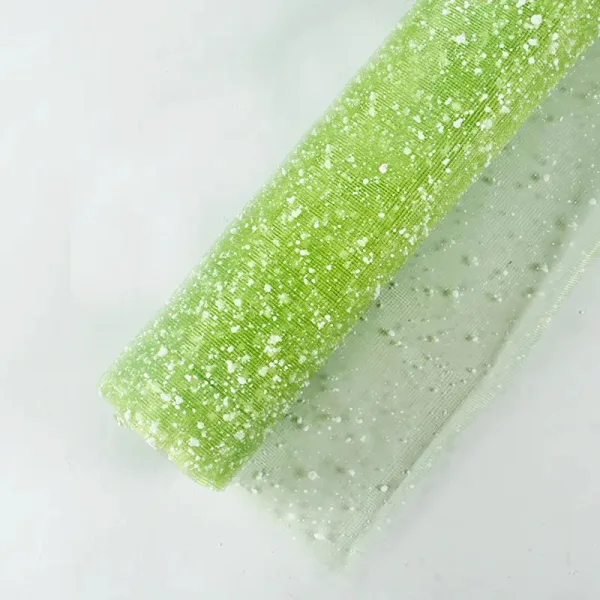 LIME GREEN SNOW FABRIC (1 Roll) 19"x 4 Yards