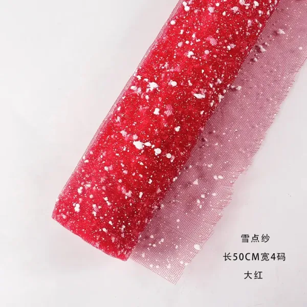 Snow Net Fabric (1 Roll) 19" x 4Yards "Red"