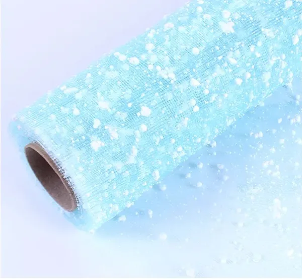 SKY BLUE SNOW FABRIC (1 Roll) 19" x 4Yards
