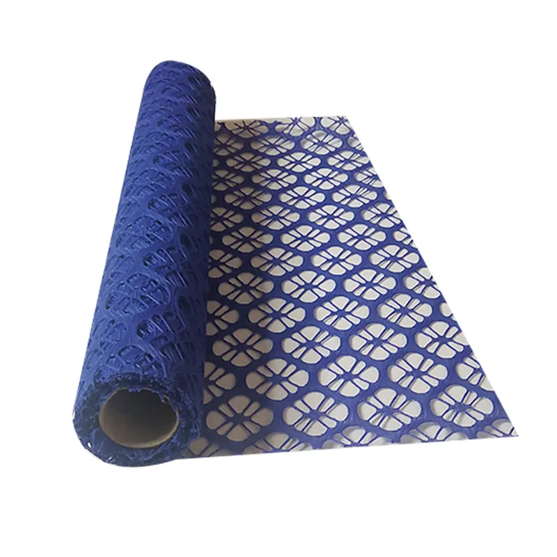 Blue spider-net sheet on a roll