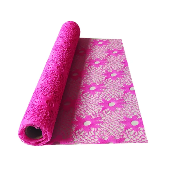 PINK SPIDER FLOWER NET FABRIC