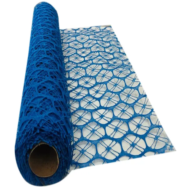 ROYAL BLUE PENTAGON SPIDER NET FABRIC